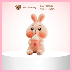 thỏ bông ôm bình sữa
