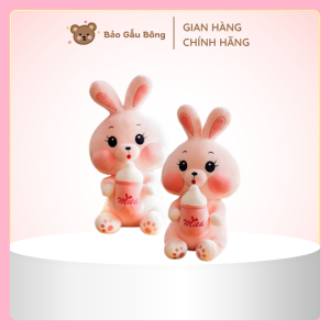 thỏ bông ôm bình sữa