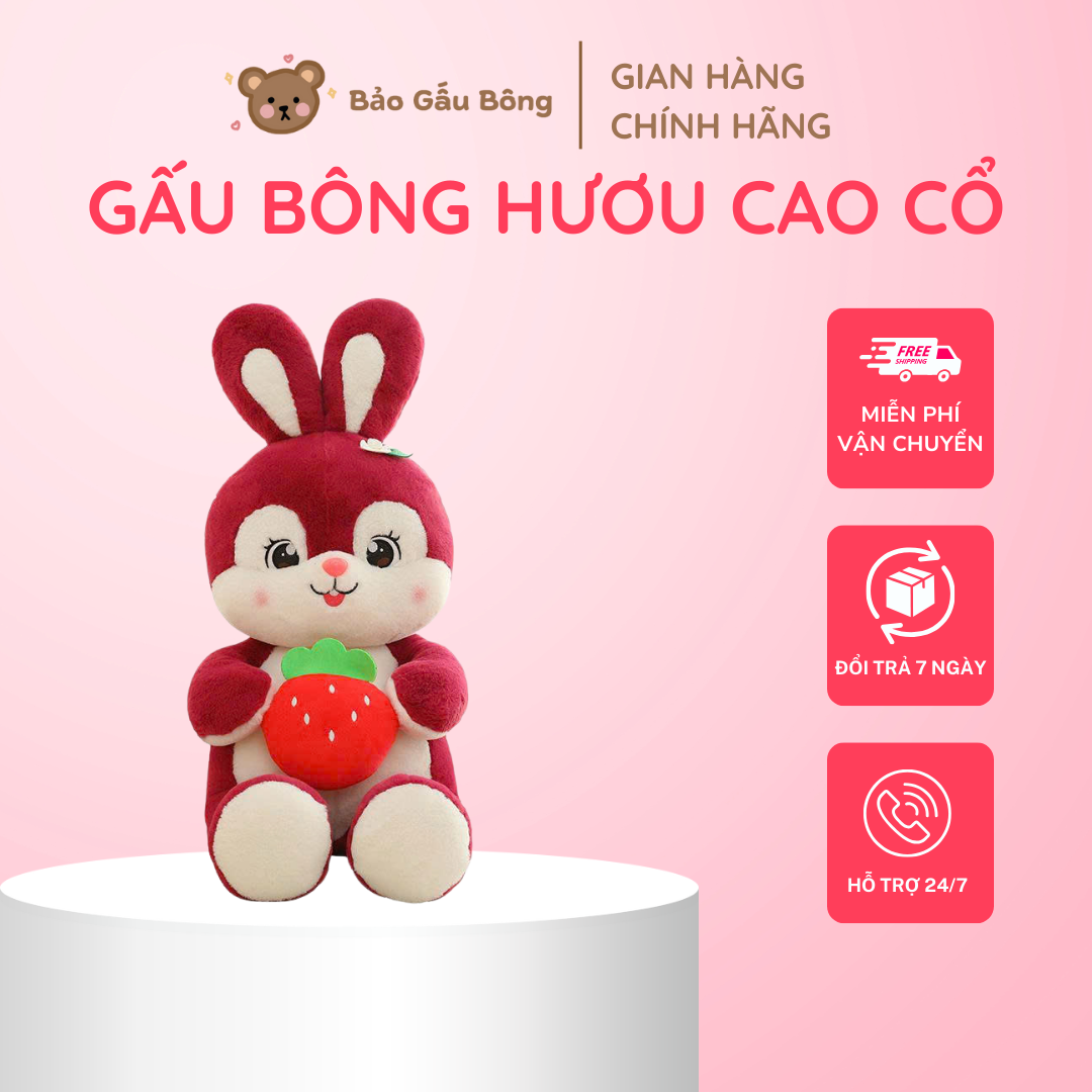 gấu bông thỏ dâu