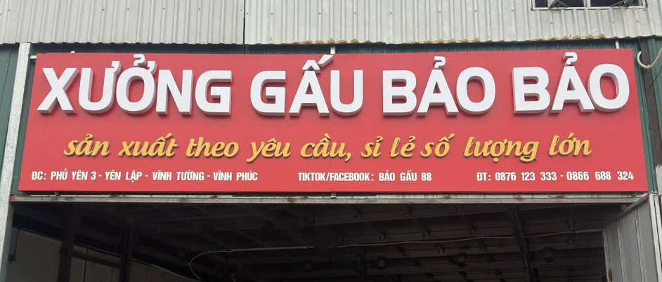 gấu bông in logo theo yêu cầu