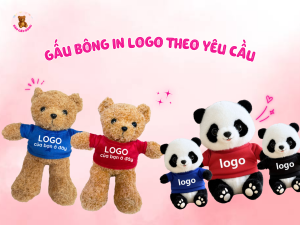 gấu bông in logo theo yêu cầu