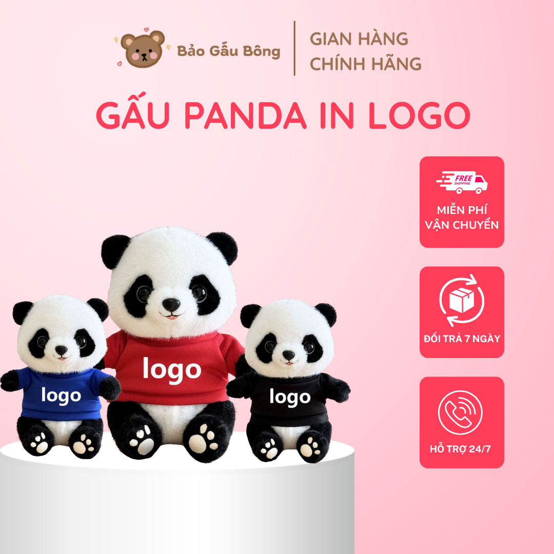 gấu bông in logo theo yêu cầu